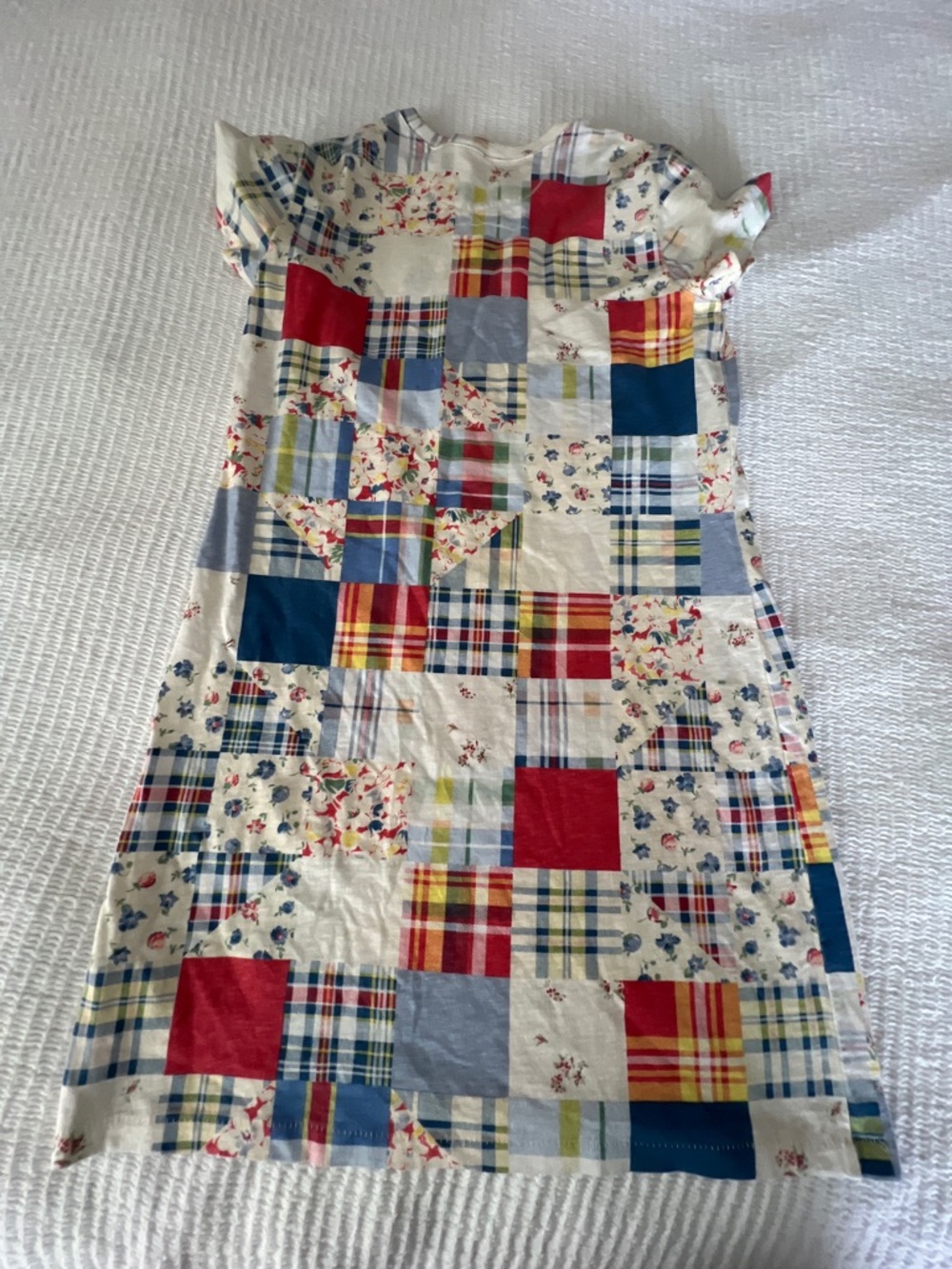Polo by Ralph Lauren Cotton Patchwork Print Short Sleeve Dress - Size S/P - Picture 3 of 6